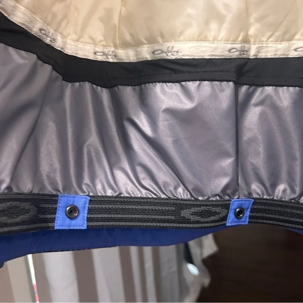 Oakley Blue Plaid Thinsulate Insulation Ski Snow Board Winter Coat Jacket Medium